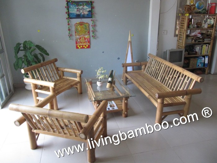 Bamboo living room furniture for eco homes