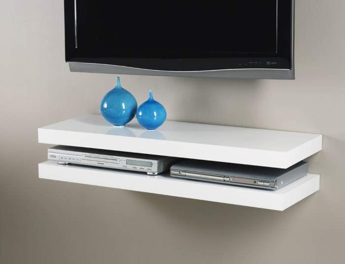 Media floating Shelf Kit 90x30x5cm Double Deal ! - Mastershelf Floating shelves and media console furniture