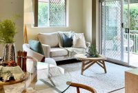 Glass and wood living room furniture combo