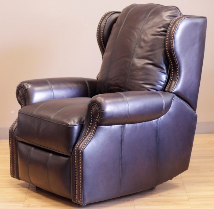 Barcalounger Bristol II Wall Hugger Recliner Chair - Leather Recliner ... Leather recliner chair furniture for living room
