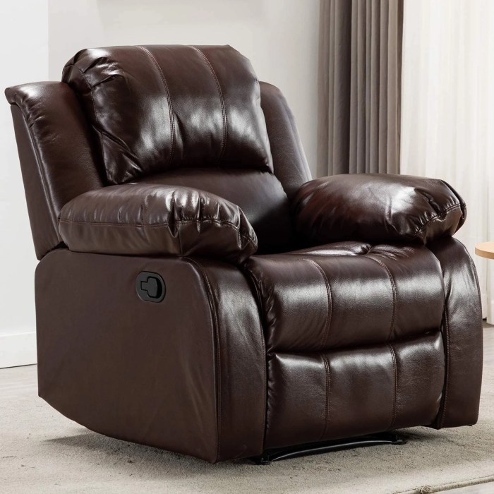Home Air Leather Recliner Chair Overstuffed Heavy Duty Recliner - Faux ... Home Air Leather Recliner Chair Overstuffed Heavy Duty Recliner - Faux ...