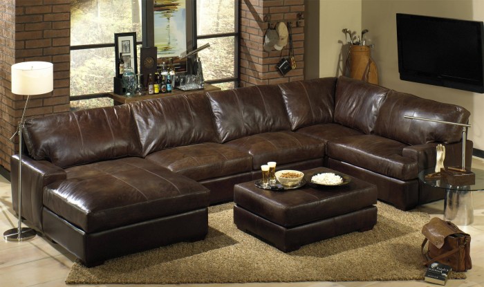 15 Best Ideas Genuine Leather Sectionals with Chaise Sectional sofa with chaise furniture set