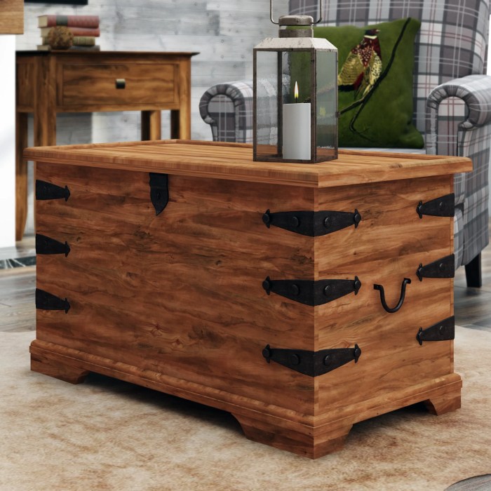 Wooden trunk coffee table Wooden trunk coffee table