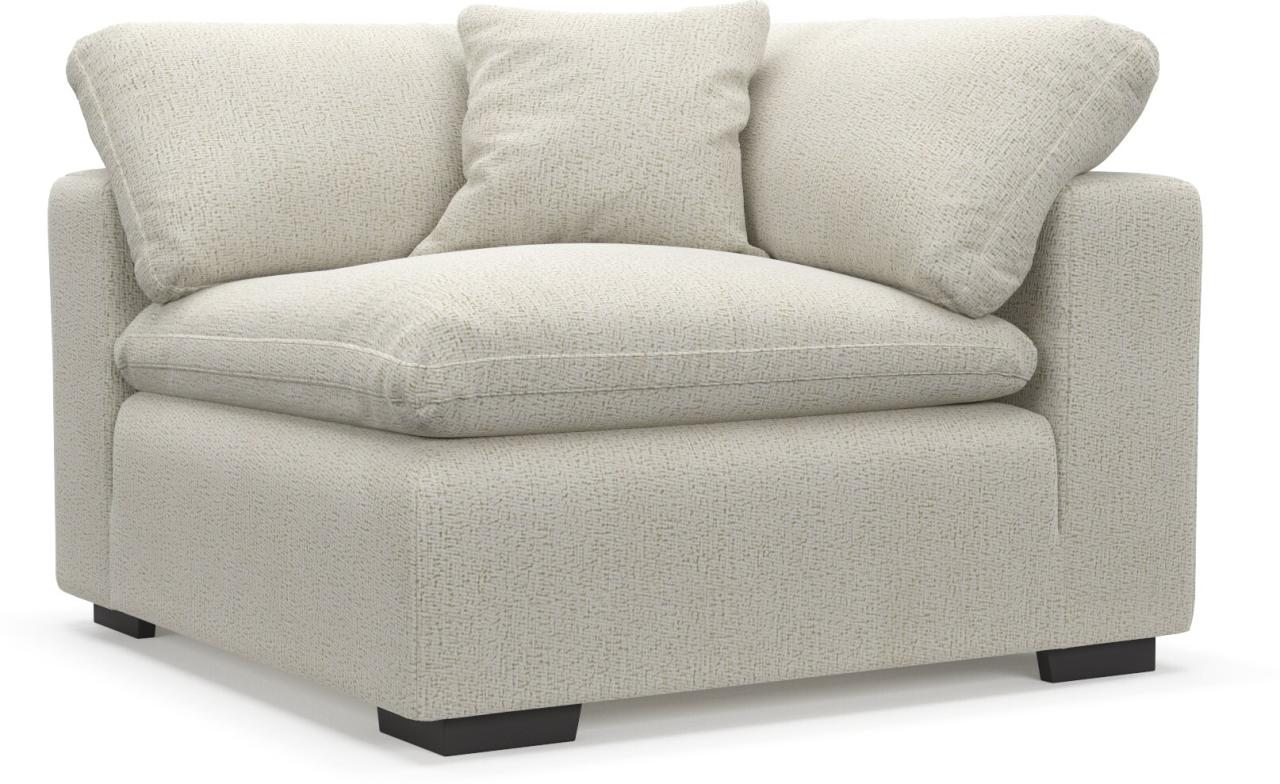 Plush Feathered Comfort Feathered Comfort Corner Chair - Sherpa Ivory ... Plush Feathered Comfort Feathered Comfort Corner Chair - Sherpa Ivory ...
