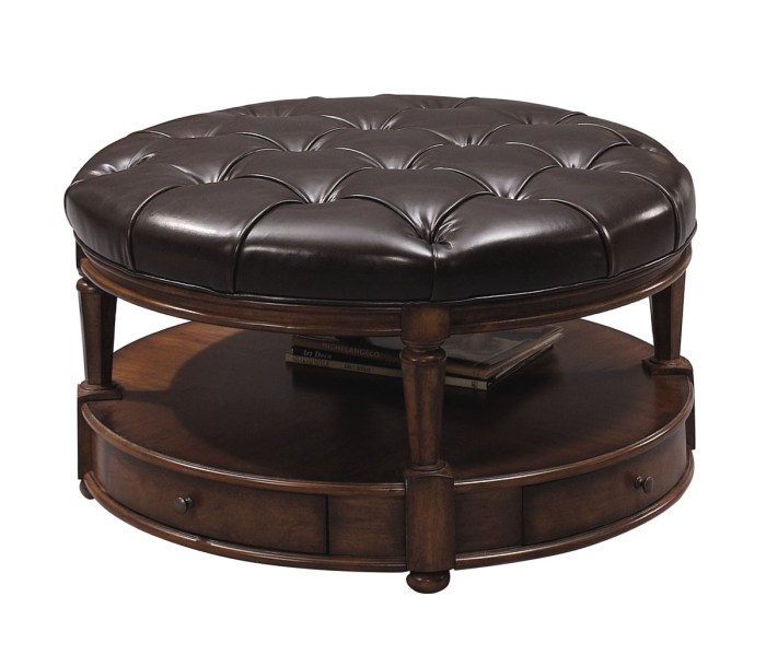 10 Inspirations Large Round Leather Ottomans Coffee Tables Furniture 10 Inspirations Large Round Leather Ottomans Coffee Tables Furniture